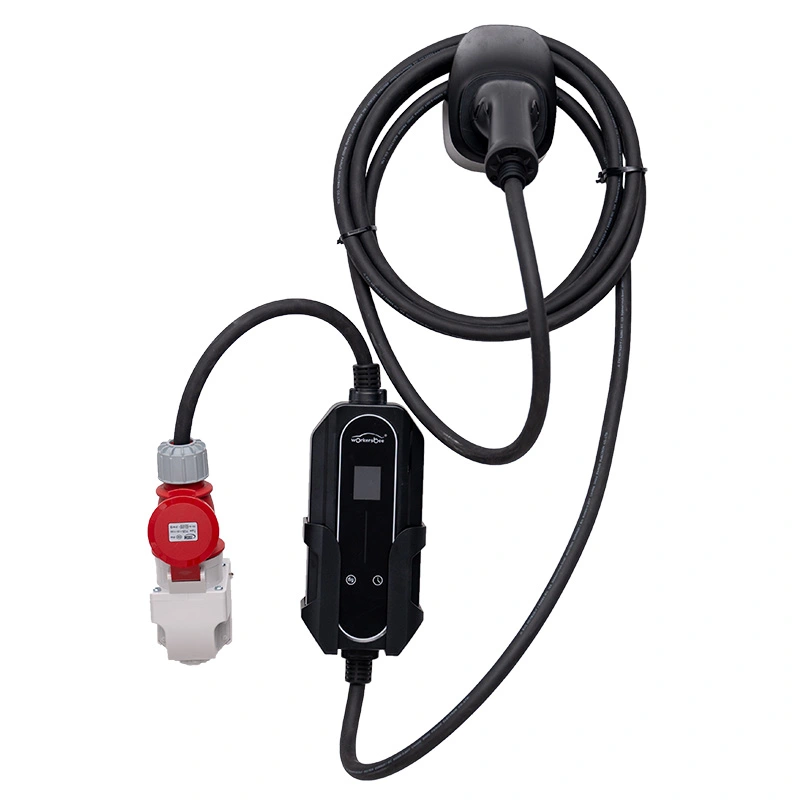 7kW पोर्टेबल AC EV चार्जर घर आणि घराबाहेर चार्जिंगसाठी ऍक्रेलिक हाउसिंगसह